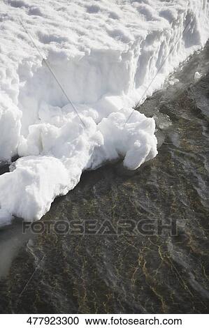 High angle view of melting snow View Large Photo Image Stock Image - High angle view of melting snow. Fotosearch