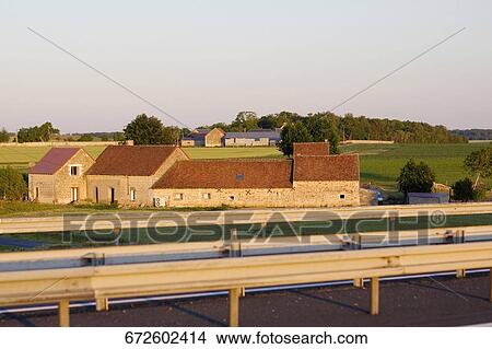 Houses on a landscape, Loire Valley, France View Large Photo Image Picture - Houses on a landscape, Loire Valley, France. Fotosearch