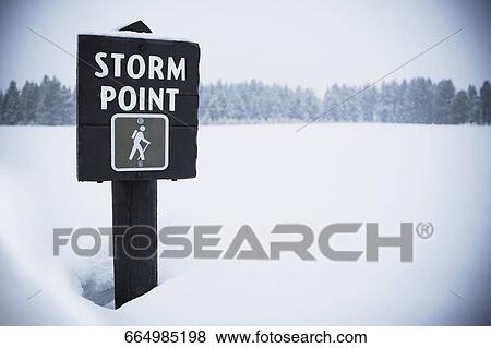 Information board in the snow, Yellowstone National Park, Wyoming, USA View Large Photo Image Stock Photo - Information board in the snow, Yellowstone National Park, Wyoming, USA. Fotosearch