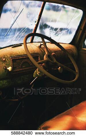 Interior of an old car View Large Photo Image Stock Image - Interior of an old car. Fotosearch