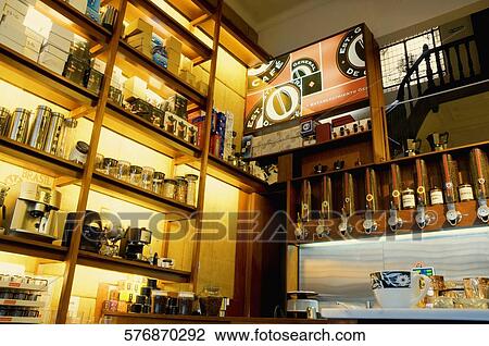 Interiors of a cafe kitchen View Large Photo Image Stock Image - Interiors of a cafe kitchen. Fotosearch