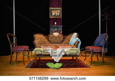 Stock Photo - Interiors of a living room. Fotosearch