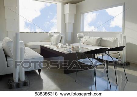 Interiors of a living room View Large Photo Image Stock Photo - Interiors of a living room. Fotosearch