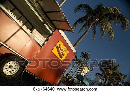 Low angle view of a fast food truck, Florida, USA View Large Photo Image Stock Image - Low angle view of a fast food truck, Florida, USA. Fotosearch