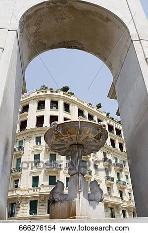Low angle view of a fountain, La Fontana dell'Immacolatella, Naples, Naples Province, Campania, Italy View Large Photo Image Picture - Low angle view of a fountain, La Fontana dell'Immacolatella, Naples, Naples Province, Campania, Italy. Fotosearch