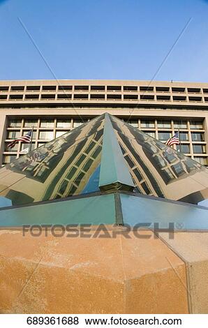 Stock Photo - Low angle view of a government building, L'Enfant Plaza, Washington DC, USA. Fotosearch