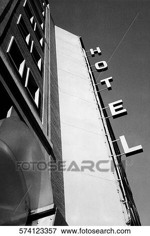 Stock Photo - Low angle view of a hotel. Fotosearch
