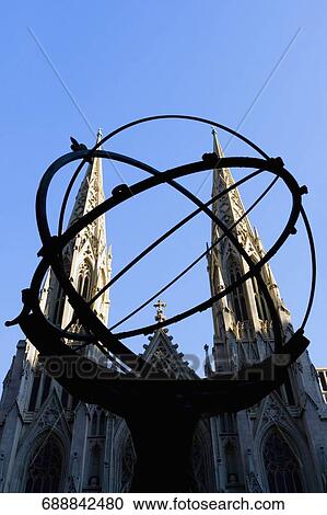 Low angle view of a statue in front of a cathedral, St. Patrick's Cathedral, Manhattan, New York City, New York State, USA View Large Photo Image Stock Image - Low angle view of a statue in front of a cathedral, St. Patrick's Cathedral, Manhattan, New York City, New York State, USA. Fotosearch