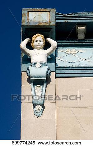 Low angle view of a statue on a building, Boys Town, Chicago, Illinois, USA View Large Photo Image Stock Photography - Low angle view of a statue on a building, Boys Town, Chicago, Illinois, USA. Fotosearch