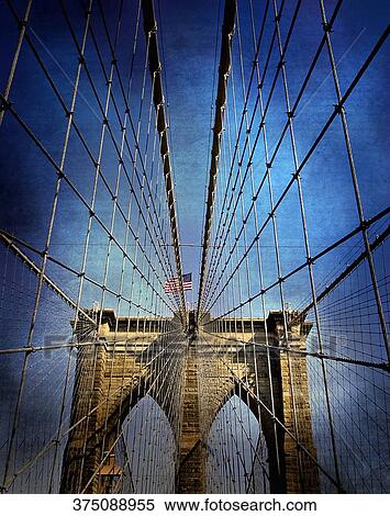Low angle view of a suspension bridge, Brooklyn Bridge, Brooklyn, New York City, New York State, USA View Large Photo Image Stock Photography - Low angle view of a suspension bridge, Brooklyn Bridge, Brooklyn, New York City, New York State, USA. Fotosearch