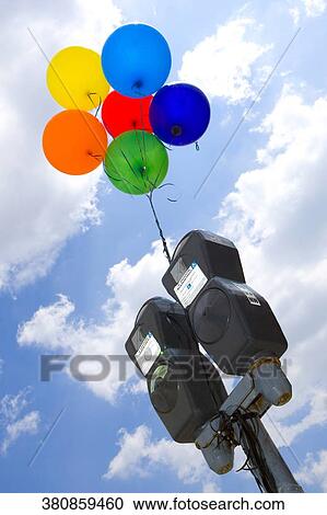 Low angle view of balloons tide with a pole, Washington DC, USA View Large Photo Image Stock Image - Low angle view of balloons tide with a pole, Washington DC, USA. Fotosearch