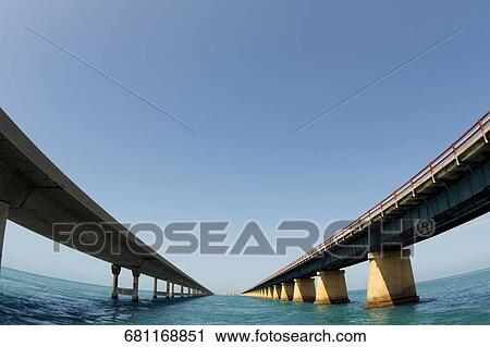 Low angle view of bridges across the sea, Florida Keys, Florida, USA View Large Photo Image Stock Image - Low angle view of bridges across the sea, Florida Keys, Florida, USA. Fotosearch