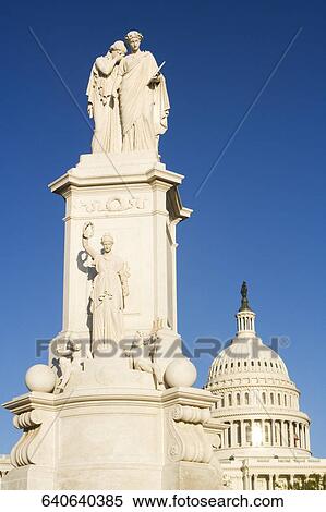 Low angle view of statues in front of a government building, State Capitol Building, The Mall, Washington DC, USA View Large Photo Image Stock Photography - Low angle view of statues in front of a government building, State Capitol Building, The Mall, Washington DC, USA. Fotosearch
