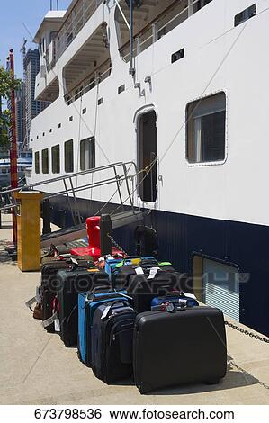 Luggage at the harbor, Navy Pier, Chicago, Illinois, USA View Large Photo Image Stock Photograph - Luggage at the harbor, Navy Pier, Chicago, Illinois, USA. Fotosearch
