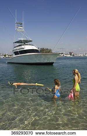Mature woman with her daughters in the sea View Large Photo Image Stock Image - Mature woman with her daughters in the sea. Fotosearch