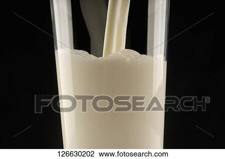 Milk being poured in a glass View Large Photo Image Stock Image - Milk being poured in a glass. Fotosearch