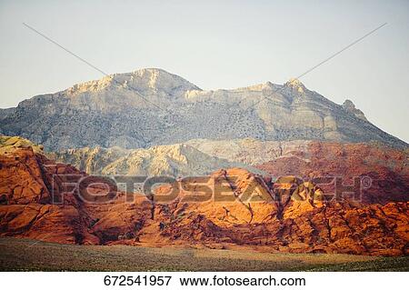 Stock Photo - Panoramic view of a landscape, Las Vegas, Nevada, USA. Fotosearch