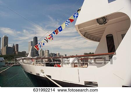 Passenger ship moored at a pier, Navy Pier, Chicago, Illinois, USA View Large Photo Image Picture - Passenger ship moored at a pier, Navy Pier, Chicago, Illinois, USA. Fotosearch
