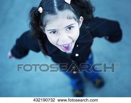 Portrait of a girl shouting View Large Photo Image Stock Image - Portrait of a girl shouting. Fotosearch