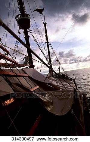 Stock Photo - Sailboat in the sea. Fotosearch