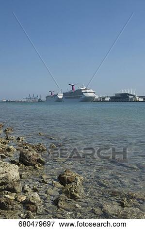Ships docked at a port, Port of Miami-dade, Miami, Miami-Dade County, Florida, USA View Large Photo Image Stock Photo - Ships docked at a port, Port of Miami-dade, Miami, Miami-Dade County, Florida, USA. Fotosearch
