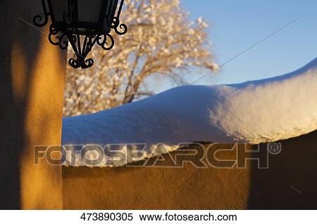 Snow covered wall View Large Photo Image Stock Photography - Snow covered wall. Fotosearch