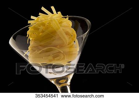 Tagliatelle in a martini glass View Large Photo Image Stock Image - Tagliatelle in a martini glass. Fotosearch