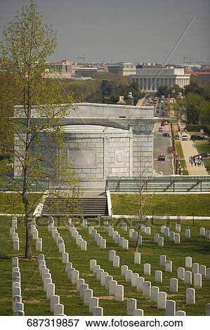 Tombstones in a graveyard, Arlington National Cemetery, Arlington, Virginia, USA View Large Photo Image Stock Photo - Tombstones in a graveyard, Arlington National Cemetery, Arlington, Virginia, USA. Fotosearch