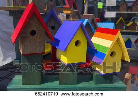 Toy huts at a street market, Boystown, Northalsted, Chicago, Illinois, USA View Large Photo Image Stock Photo - Toy huts at a street market, Boystown, Northalsted, Chicago, Illinois, USA. Fotosearch