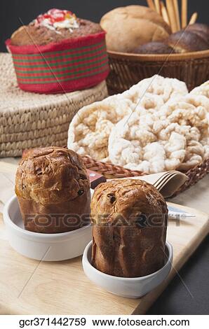 Assorted muffins and breads View Large Photo Image Stock Photo - Assorted muffins and breads. Fotosearch
