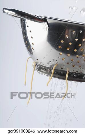 Boiled spaghetti in a strainer View Large Photo Image Stock Photography - Boiled spaghetti in a strainer. Fotosearch