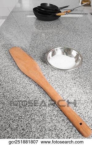Close-up of a bowl of flour with a pizza peel View Large Photo Image Stock Photo - Close-up of a bowl of flour with a pizza peel. Fotosearch