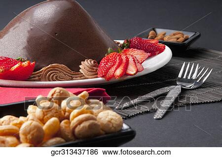 Close-up of a chocolate dessert and cookies View Large Photo Image Stock Photograph - Close-up of a chocolate dessert and cookies. Fotosearch