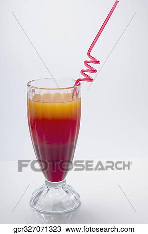 Stock Image - Close-up of a glass of cocktail. Fotosearch