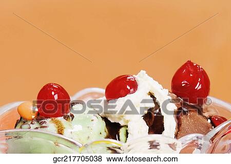 Close-up of a glass of ice cream View Large Photo Image Stock Photo - Close-up of a glass of ice cream. Fotosearch