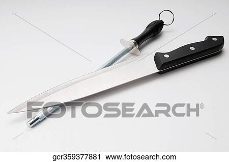 Close-up of a knife and a sharpening steel View Large Photo Image Stock Image - Close-up of a knife and a sharpening steel. Fotosearch