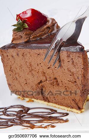 Close-up of a slice chocolate mousse cake View Large Photo Image Stock Photograph - Close-up of a slice chocolate mousse cake. Fotosearch
