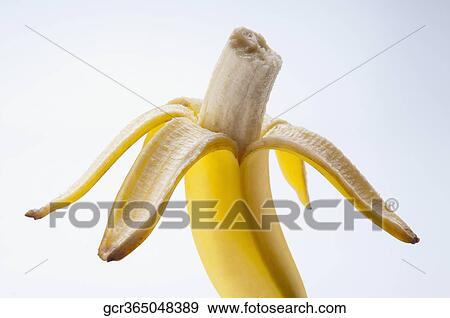 Close-up of an eaten banana View Large Photo Image Stock Photo - Close-up of an eaten banana. Fotosearch