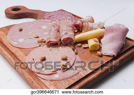 Close-up of assorted cold cuts and cheese on a platter View Large Photo Image Stock Image - Close-up of assorted cold cuts and cheese on a platter. Fotosearch