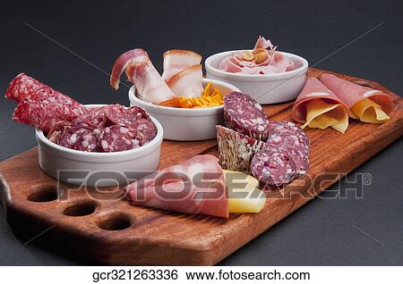 Close-up of assorted cold cuts and cheese View Large Photo Image Stock Photograph - Close-up of assorted cold cuts and cheese. Fotosearch