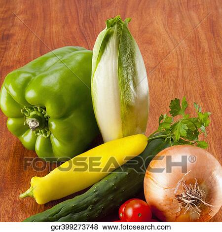 Close-up of assorted raw vegetables View Large Photo Image Stock Photo - Close-up of assorted raw vegetables. Fotosearch