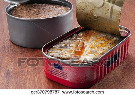 Close-up of canned fish View Large Photo Image Stock Photo - Close-up of canned fish. Fotosearch