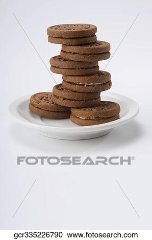 Close-up of chocolate cookies View Large Photo Image Stock Image - Close-up of chocolate cookies. Fotosearch