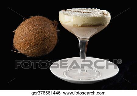 Close-up of coconut mousse View Large Photo Image Stock Photograph - Close-up of coconut mousse. Fotosearch