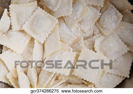 Stock Photography - Close-up of homemade ravioli. Fotosearch