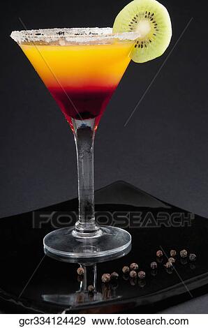 Close-up of kiwi cocktail View Large Photo Image Stock Photo - Close-up of kiwi cocktail. Fotosearch