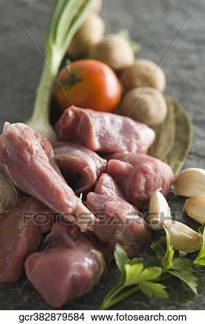 Close-up of mutton with vegetables View Large Photo Image Picture - Close-up of mutton with vegetables. Fotosearch