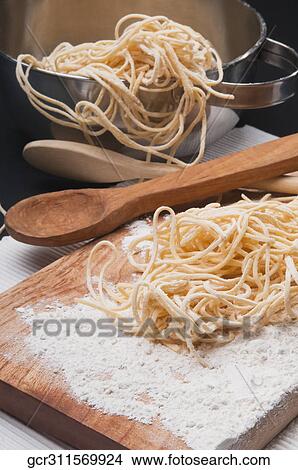 Picture - Close-up of spaghetti. Fotosearch