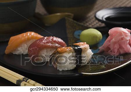 Close-up of sushi View Large Photo Image Stock Image - Close-up of sushi. Fotosearch