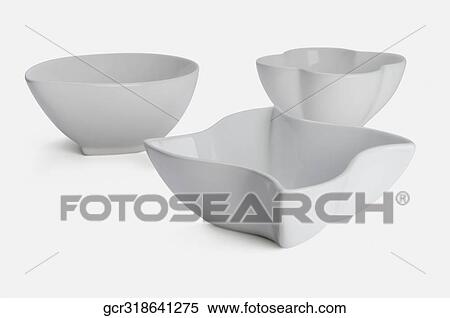 Close-up of three bowls View Large Photo Image Stock Photography - Close-up of three bowls. Fotosearch